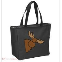Cute Moose Elk Deer Funny Alaska Moose Tote Bag thumb 2