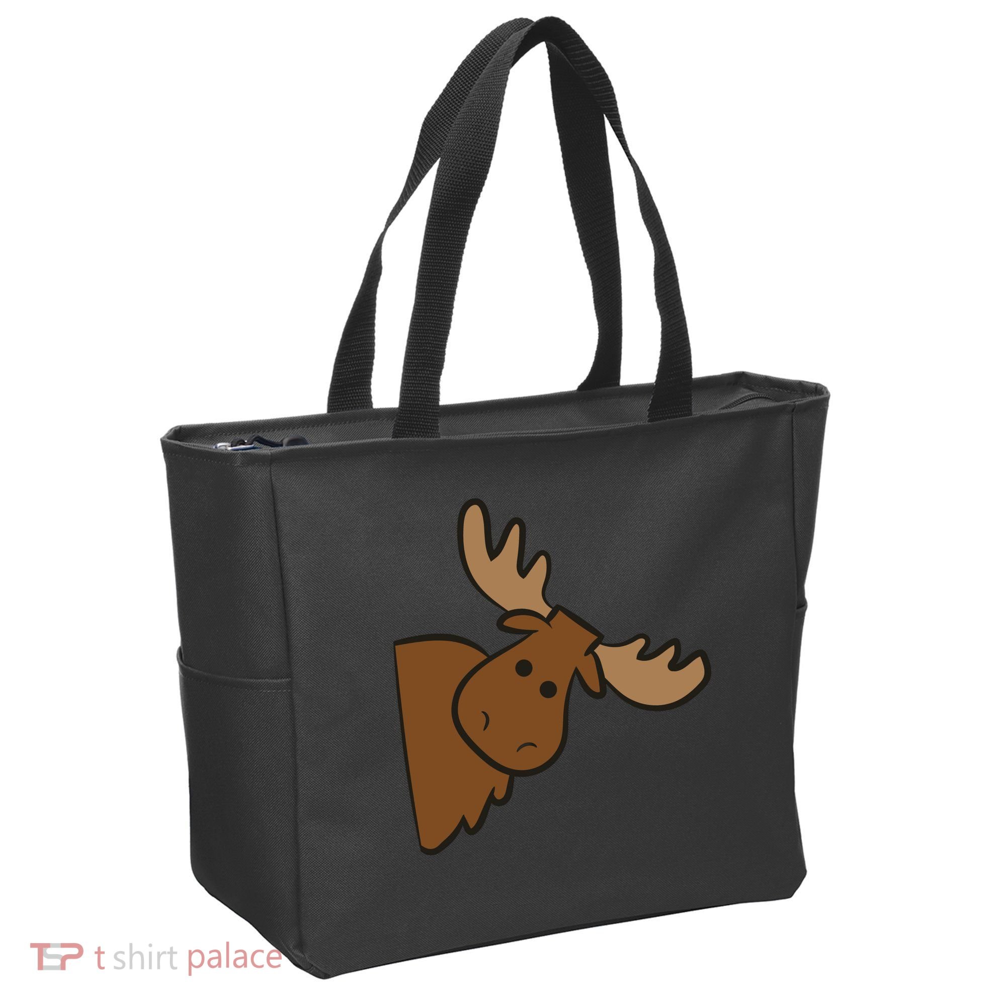 Cute Moose Elk Deer Funny Alaska Moose Tote Bag