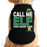 Call Me Elf One More Time Funny Bad Elf Christmas Great Gift Doggie Tank thumb 0