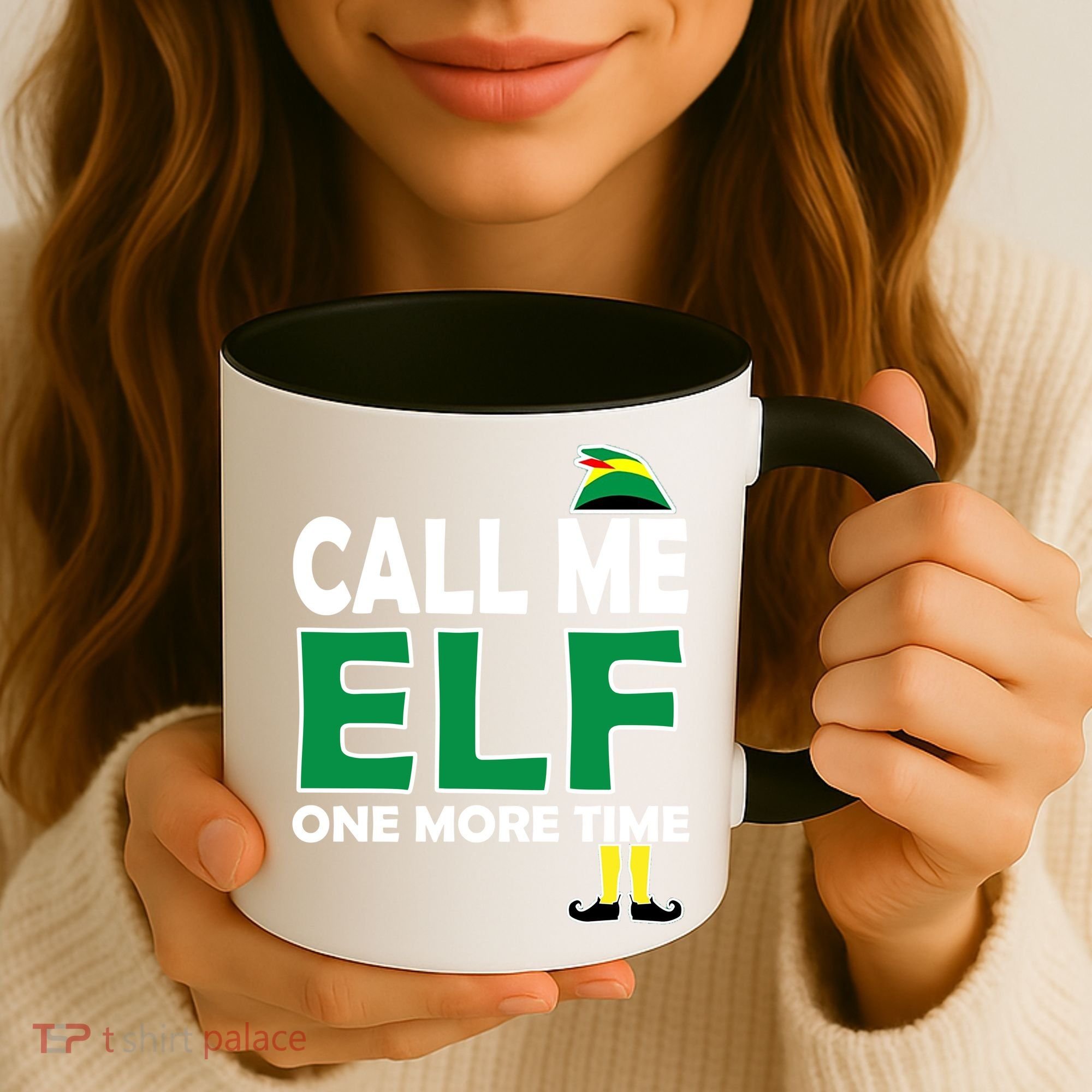 Call Me Elf One More Time Funny Bad Elf Christmas Great Gift Coffee Mug