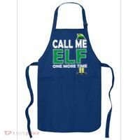 Call Me Elf One More Time Funny Bad Elf Christmas Great Gift Apron thumb 0