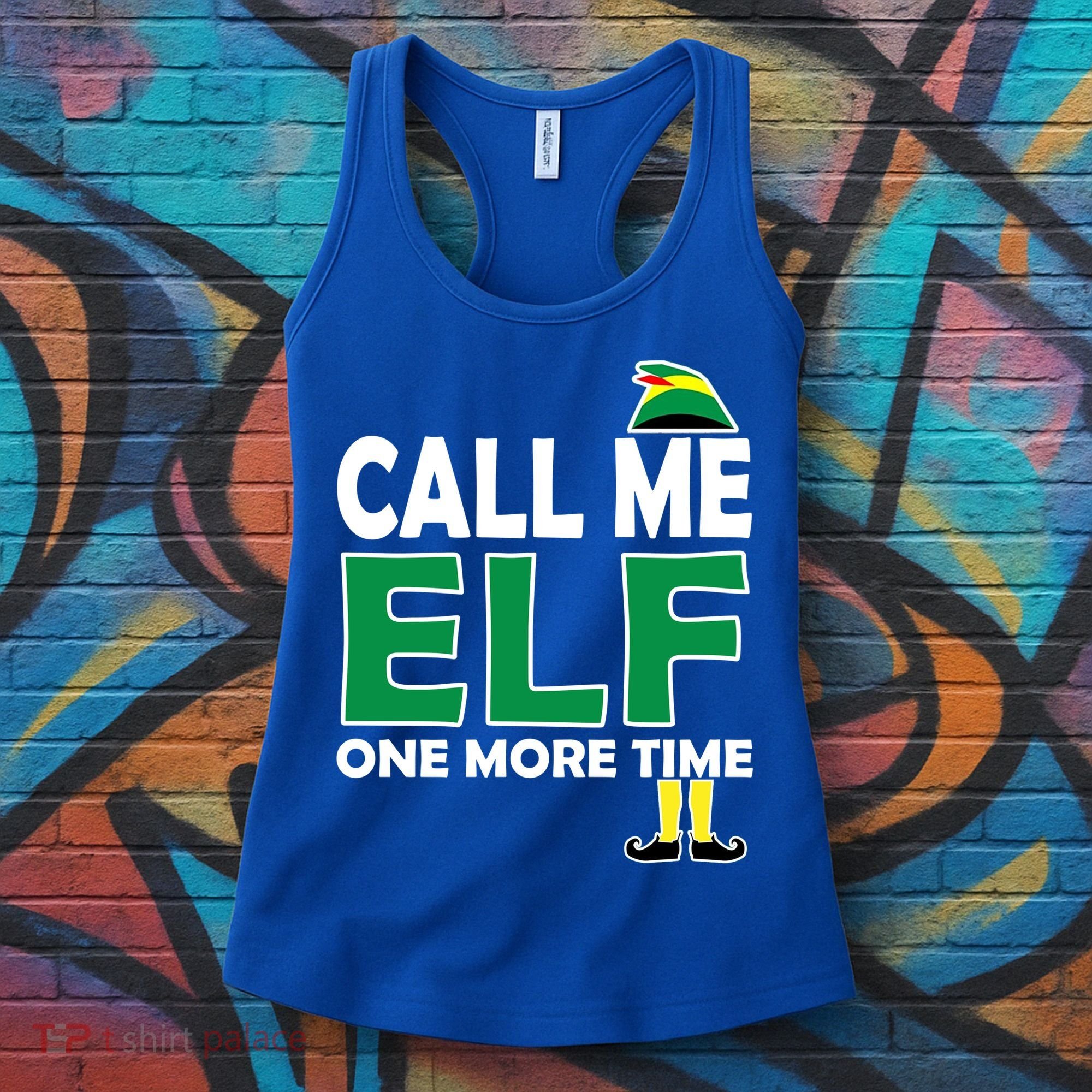Call Me Elf One More Time Funny Bad Elf Christmas Great Gift Women's Tank Top