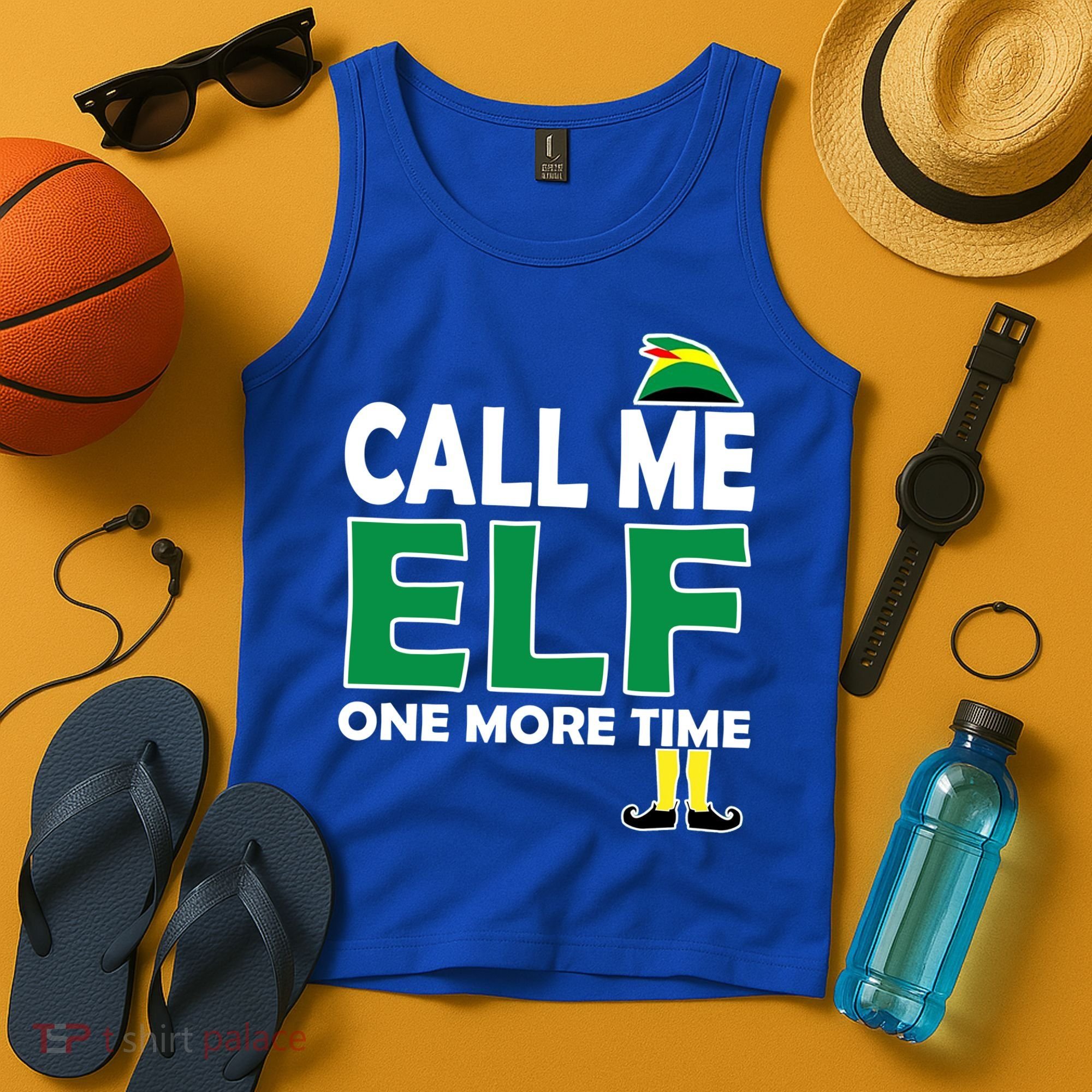 Call Me Elf One More Time Funny Bad Elf Christmas Great Gift Tank Top