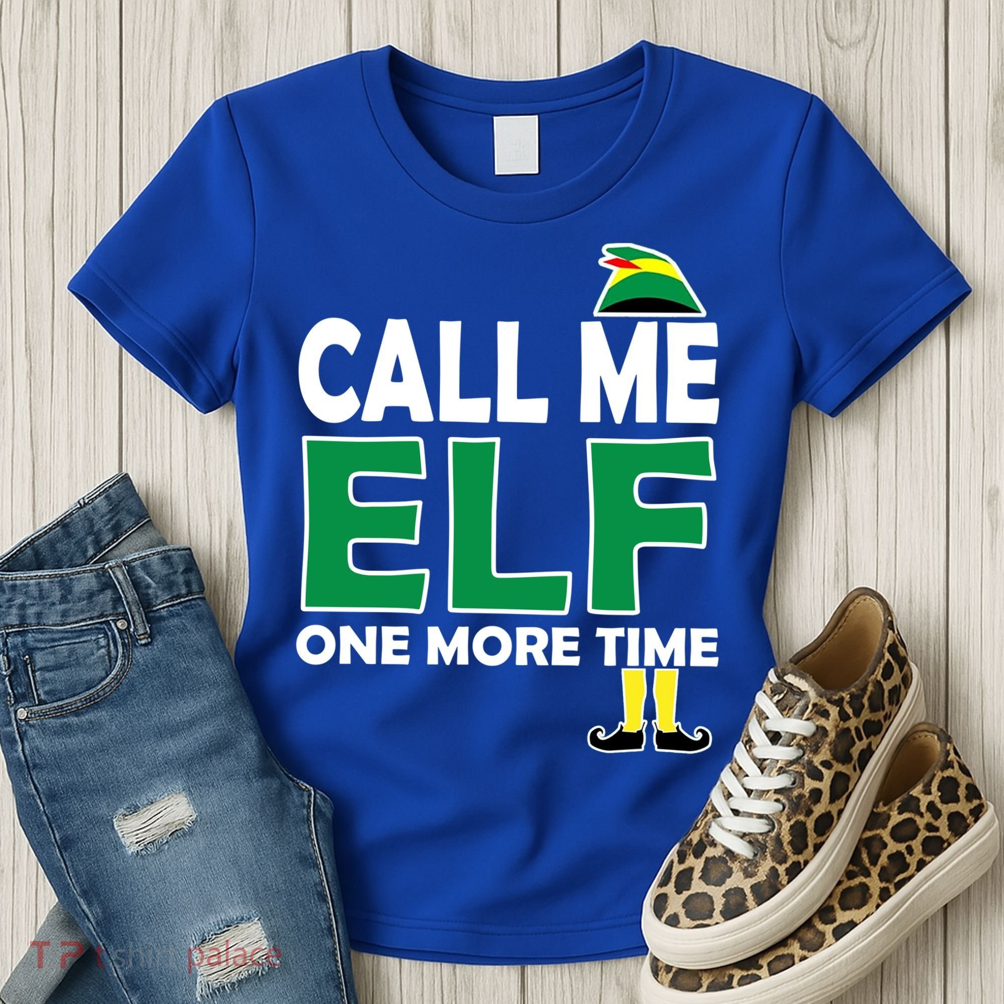 Call Me Elf One More Time Funny Bad Elf Christmas Great Gift Women's T-Shirt