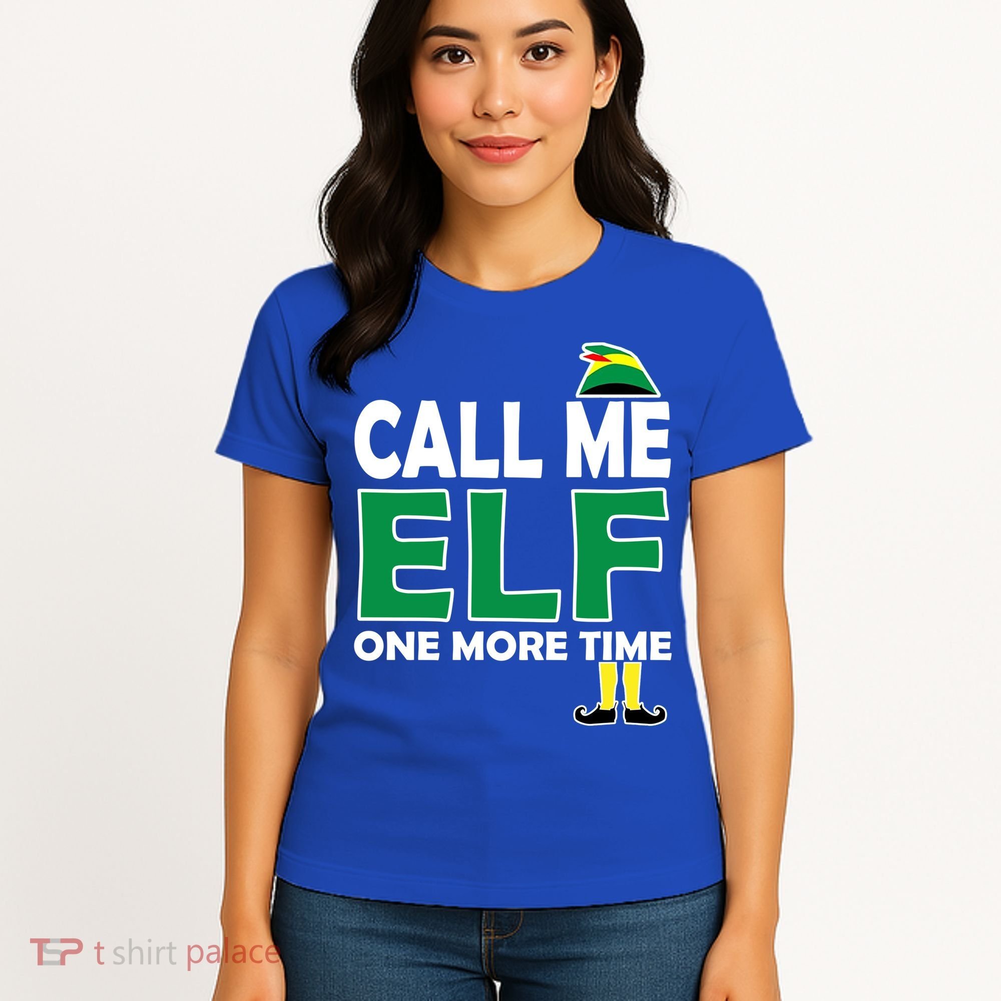 Call Me Elf One More Time Funny Bad Elf Christmas Great Gift Women's T-Shirt