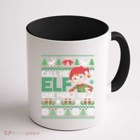 Call Me Elf One More Time Funny Bad Elf Christmas Ugly Xmas Meaningful Gift Coffee Mug thumb 1
