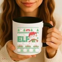Call Me Elf One More Time Funny Bad Elf Christmas Ugly Xmas Meaningful Gift Coffee Mug thumb 3