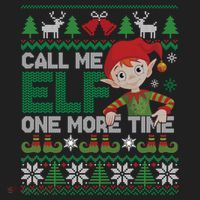 Call Me Elf One More Time Funny Bad Elf Christmas Ugly Xmas Meaningful Gift Golf Towel thumb 3