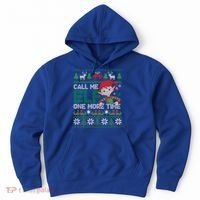 Call Me Elf One More Time Funny Bad Elf Christmas Ugly Xmas Meaningful Gift Hoodie thumb 0