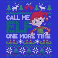 Call Me Elf One More Time Funny Bad Elf Christmas Ugly Xmas Meaningful Gift Polo thumb 2