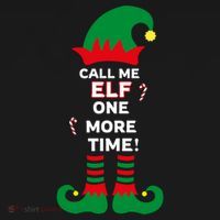 Call Me Elf One More Time Funny Short People Christmas Great Gift Doggie Tank thumb 4