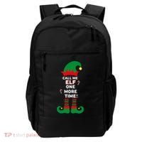 Call Me Elf One More Time Funny Short People Christmas Great Gift Backpack thumb 0