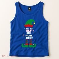 Call Me Elf One More Time Funny Short People Christmas Great Gift Tank Top thumb 2