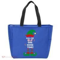 Call Me Elf One More Time Funny Short People Christmas Great Gift Tote Bag thumb 0