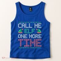 Call Me Elf One More Time Gift Tank Top thumb 2