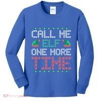 Call Me Elf One More Time Gift Kids Long Sleeve Shirt thumb 0