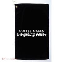Coffee Makes Everything Better Golf Towel thumb 0