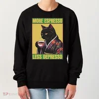 Cat More Espresso Less Depresso Women's Sweatshirt thumb 0