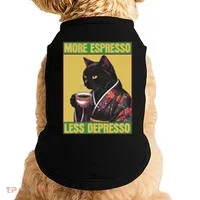 Cat More Espresso Less Depresso Doggie Tank thumb 0