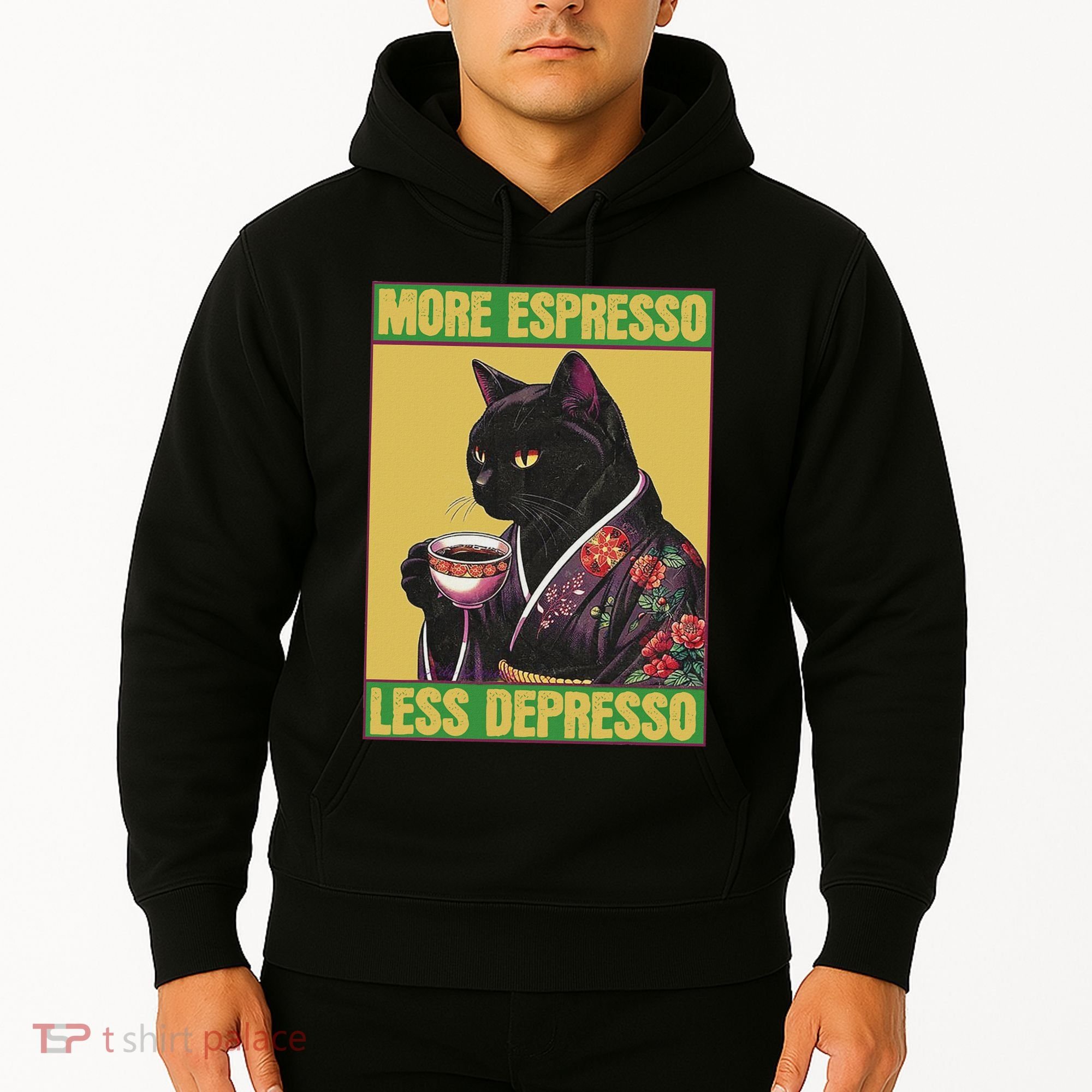 Cat More Espresso Less Depresso Hoodie