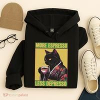 Cat More Espresso Less Depresso Hoodie thumb 4