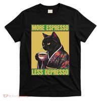 Cat More Espresso Less Depresso T-Shirt thumb 0