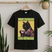 Cat More Espresso Less Depresso T-Shirt thumb 2