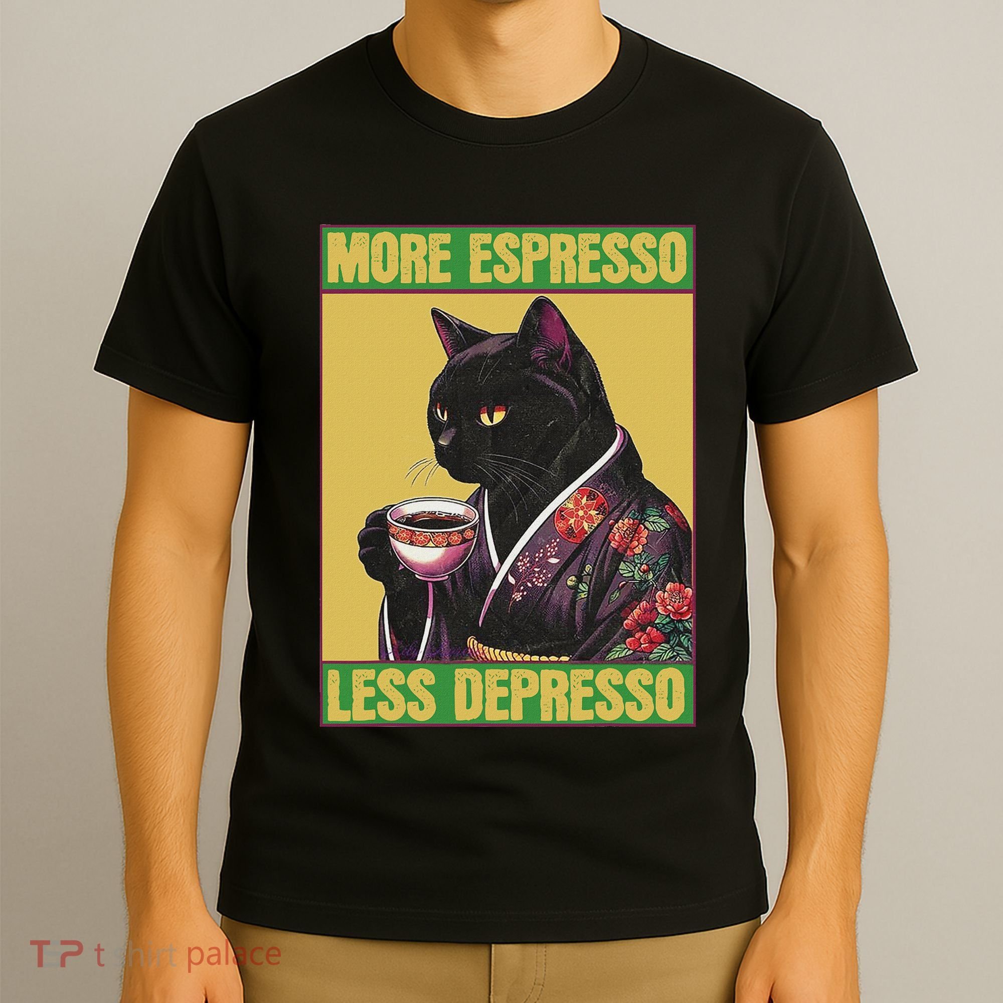 Cat More Espresso Less Depresso T-Shirt