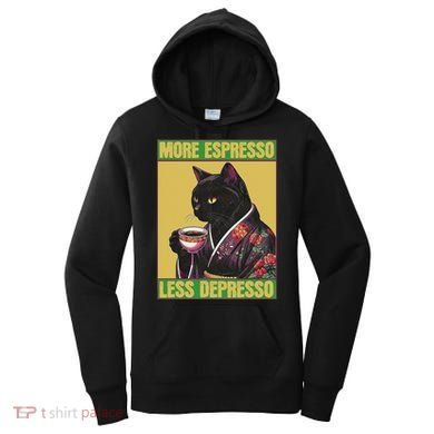 Cat More Espresso Less Depresso Women's Hoodie