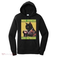 Cat More Espresso Less Depresso Women's Hoodie thumb 0