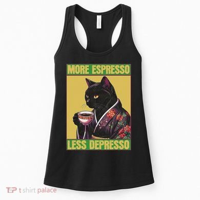 Cat More Espresso Less Depresso Women's Tank Top