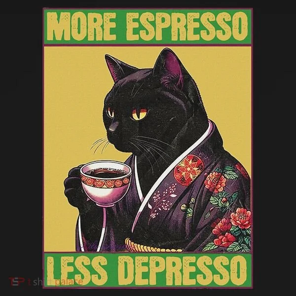 Cat More Espresso Less Depresso Toddler Hoodie