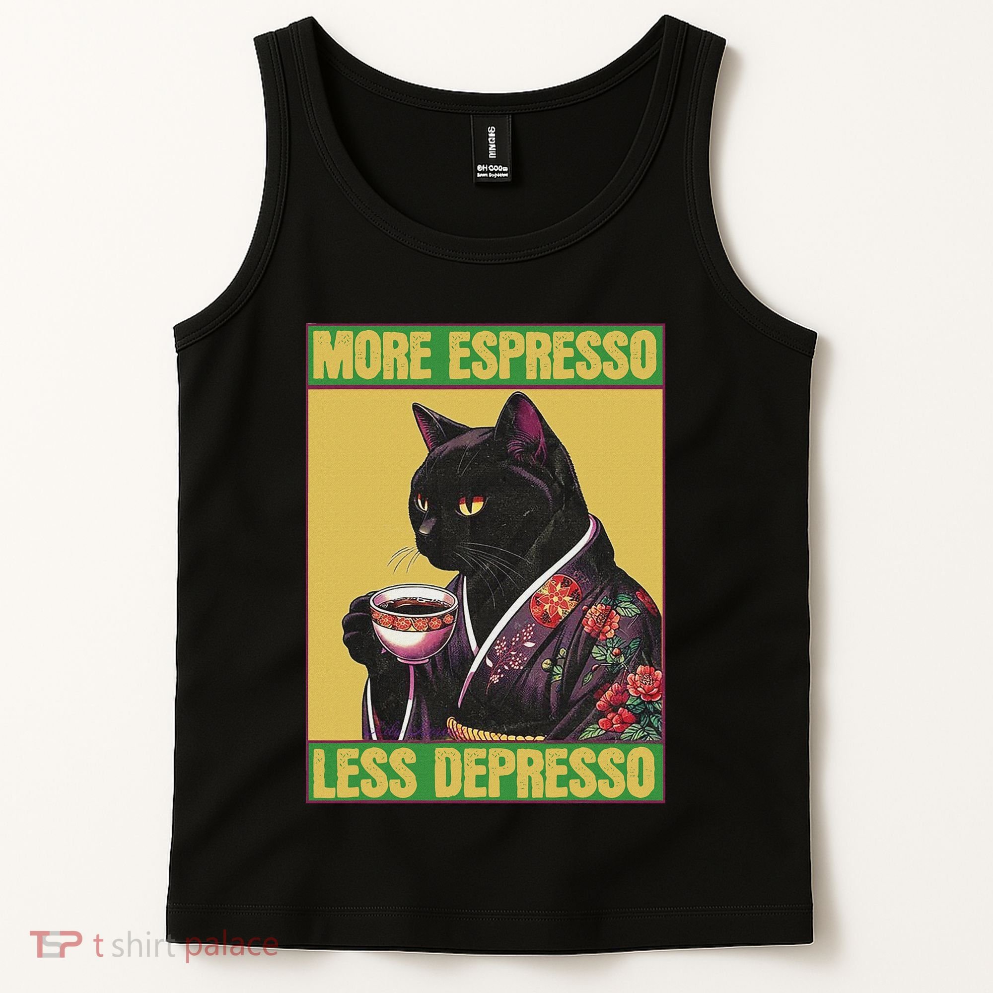 Cat More Espresso Less Depresso Tank Top