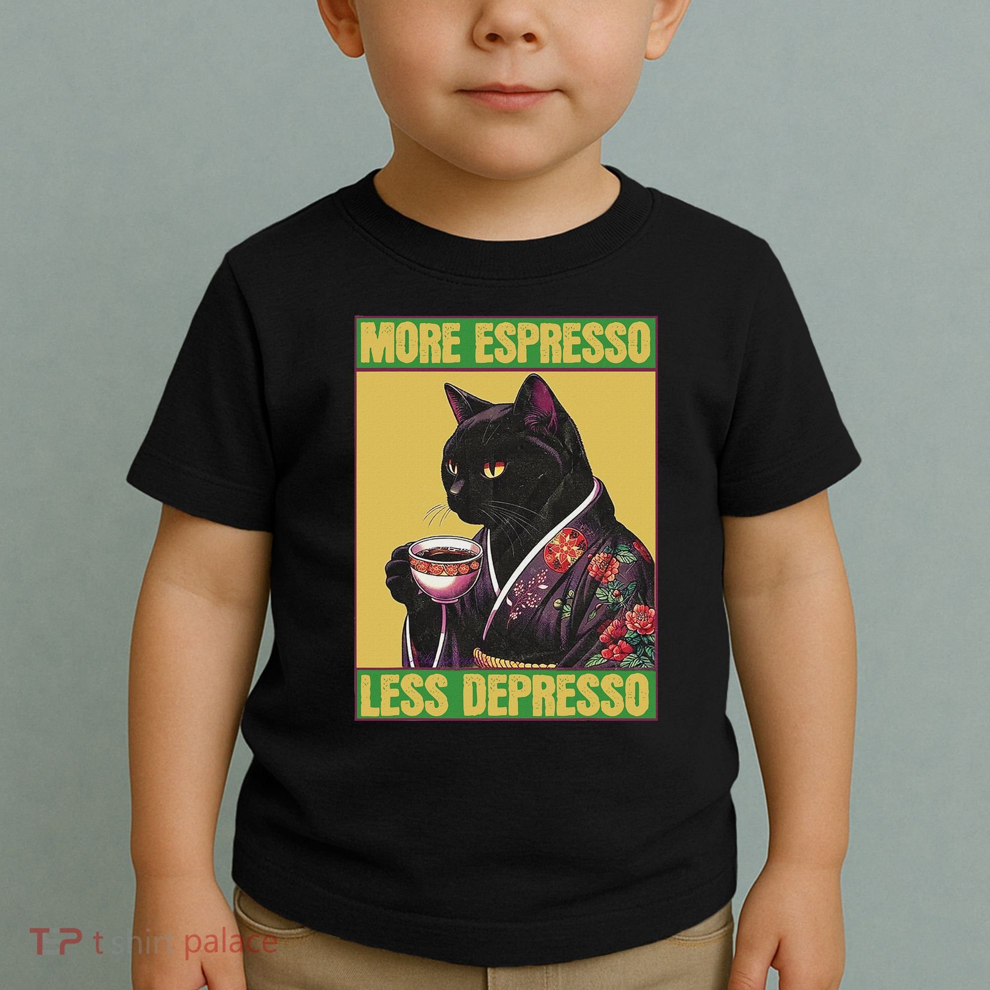 Cat More Espresso Less Depresso Toddler T-Shirt