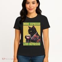 Cat More Espresso Less Depresso Women's T-Shirt thumb 4
