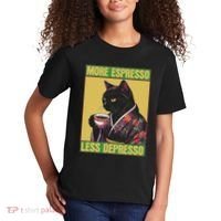 Cat More Espresso Less Depresso Kids T-Shirt thumb 2
