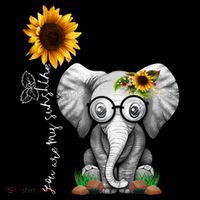 Cute Mama Elephant With Sunflower Gift You Are My Sunshine Gift Coffee Mug thumb 5