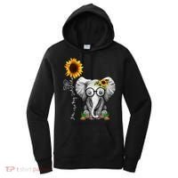 Cute Mama Elephant With Sunflower Gift You Are My Sunshine Gift Women's Hoodie thumb 0