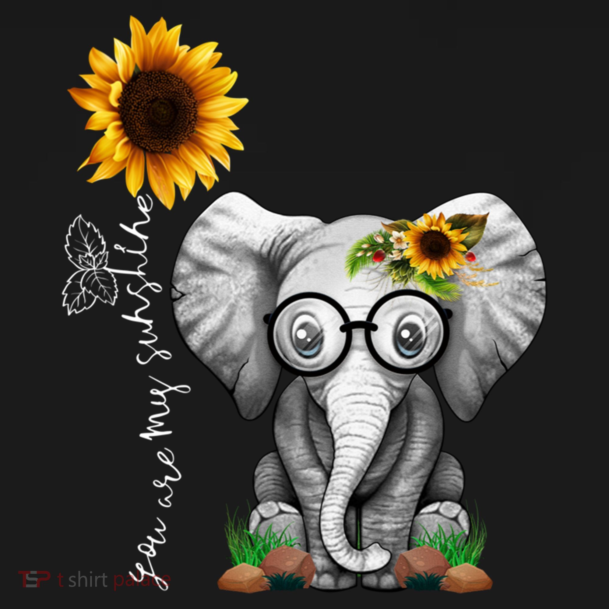 Cute Mama Elephant With Sunflower Gift You Are My Sunshine Gift Ornament