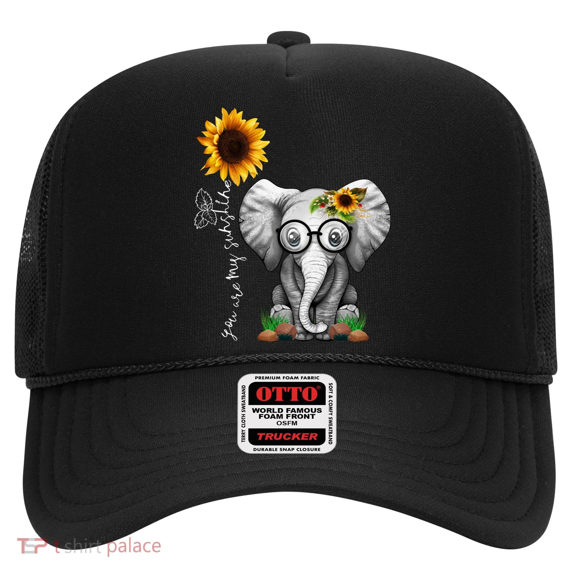 Cute Mama Elephant With Sunflower Gift You Are My Sunshine Gift Hat