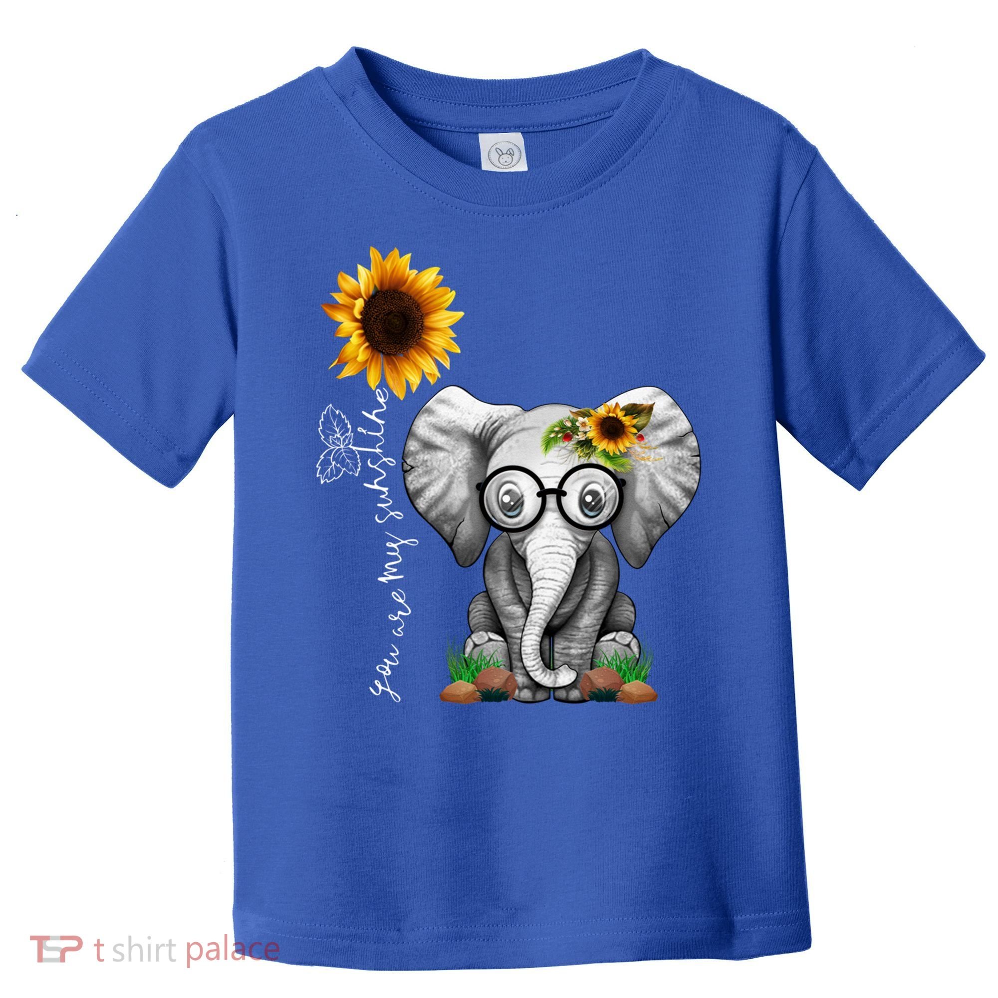 Cute Mama Elephant With Sunflower Gift You Are My Sunshine Gift Toddler T-Shirt