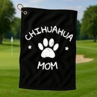Chihuahua Mom Funny Gift Golf Towel thumb 1