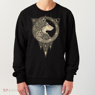 Celtic Mythology Fenrir Wolf Runes Women's Sweatshirt