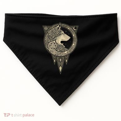 Celtic Mythology Fenrir Wolf Runes USA-Made Doggie Bandana