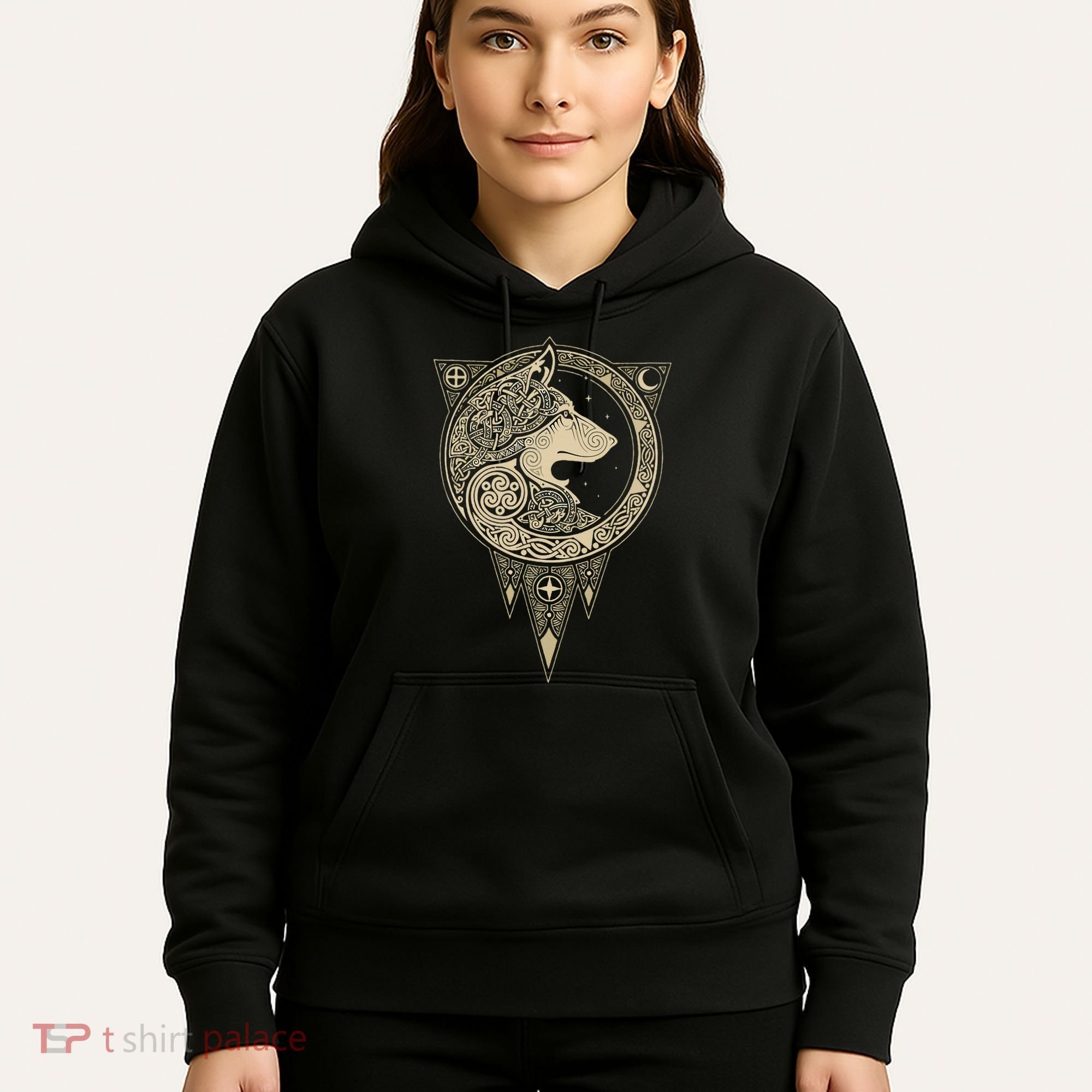 Celtic Mythology Fenrir Wolf Runes Hoodie