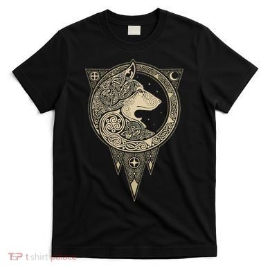 Celtic Mythology Fenrir Wolf Runes T-Shirt