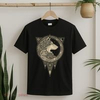 Celtic Mythology Fenrir Wolf Runes T-Shirt thumb 2