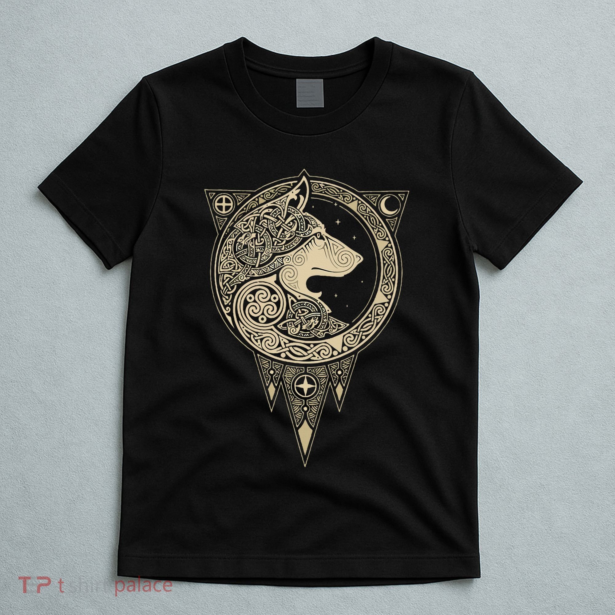 Celtic Mythology Fenrir Wolf Runes T-Shirt
