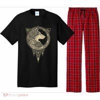 Celtic Mythology Fenrir Wolf Runes Pajama Set thumb 0