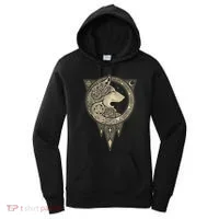 Celtic Mythology Fenrir Wolf Runes Women's Hoodie thumb 0